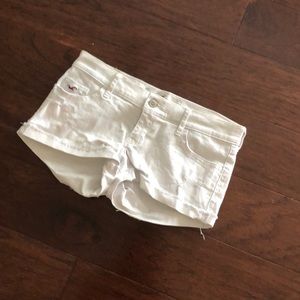 Hollister white shorts size 0